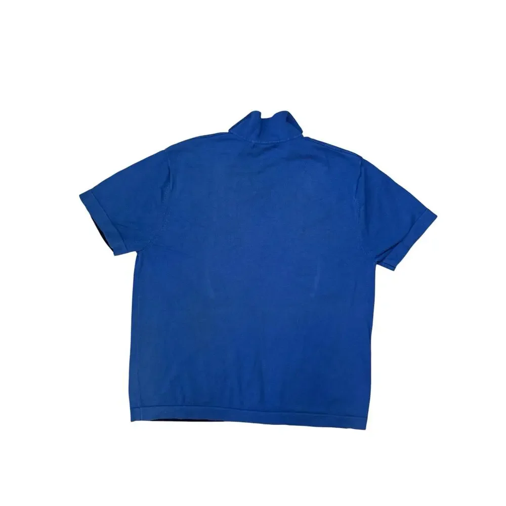 Vintage BANANA REPUBLIC Pima Cotton Polo Shirt in Blue Size XL Mens Short Sleeve